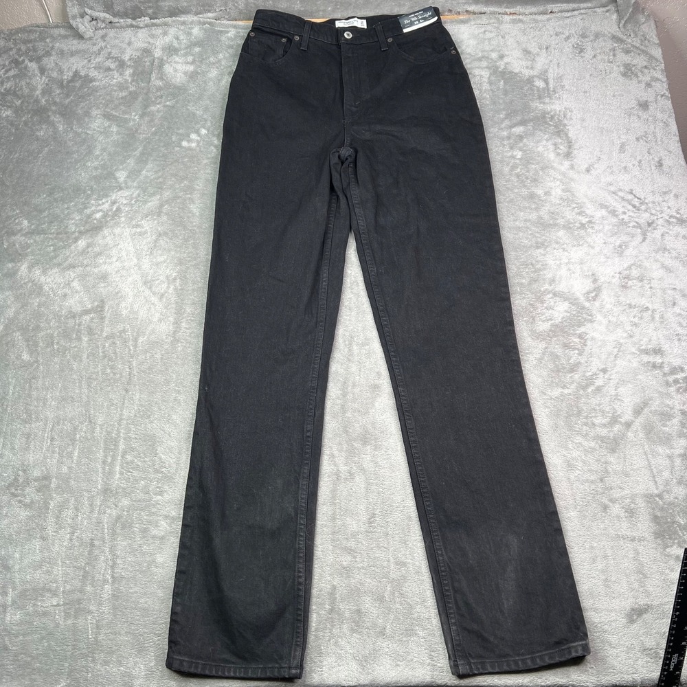 Abercrombie & Fitch Jeans Womens 28 6XL Black 90s Straight Ultra High Rise New‎